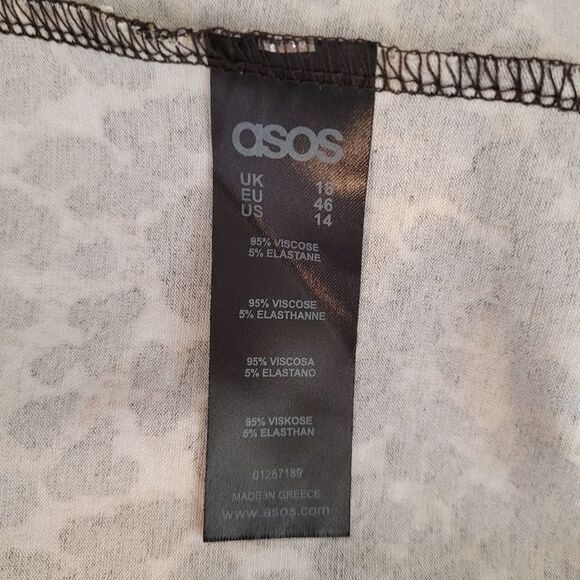 ASOS Animal Print Maxi w/Long Slit Size 14 (2468) - Picture 6 of 7